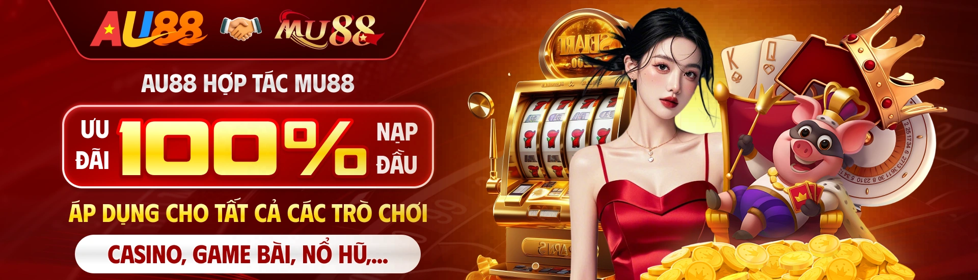 Banner giới thiệu Bóng đá, Casino và Nổ hũ trên Mu88
